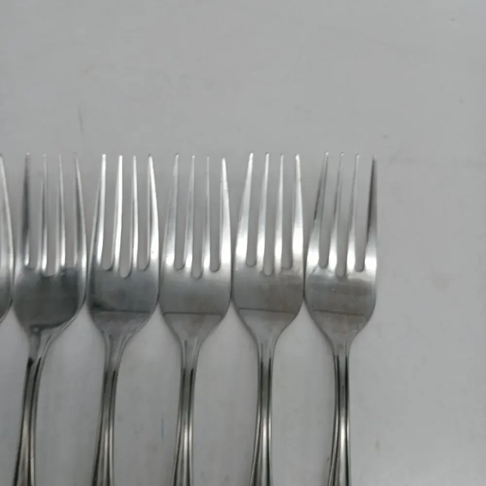 7X SF Vtg Noritake 18-8 Stainless Japan Sylvia Flatware Salad Forks Silverware